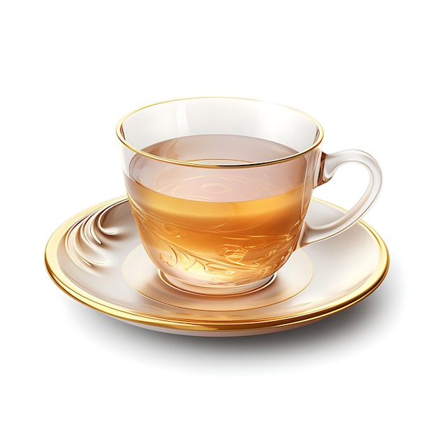 Yalda Night Festival Konzept der Isolierung eines Satzes zarter Teetassen aus Glas mit