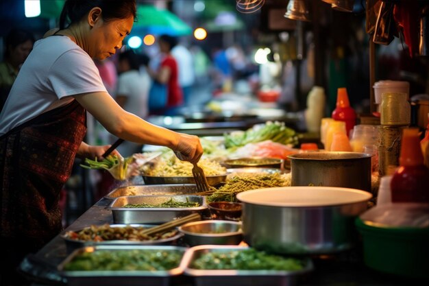 Yaowarat Road Eine lebendige chinesische Gemeinde und ein asiatisches kulinarisches Paradies in Bangkok, Thailand