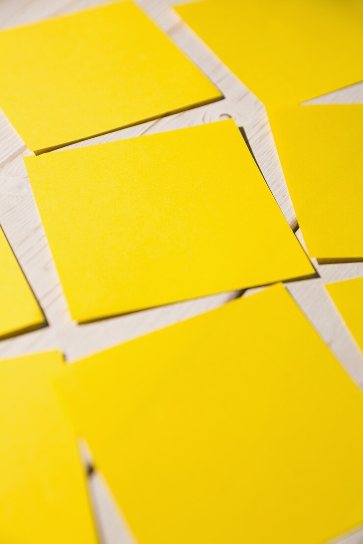 Foto yellow post its