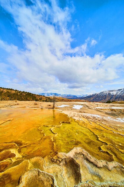 Yellowstone-Terrassen im Winter