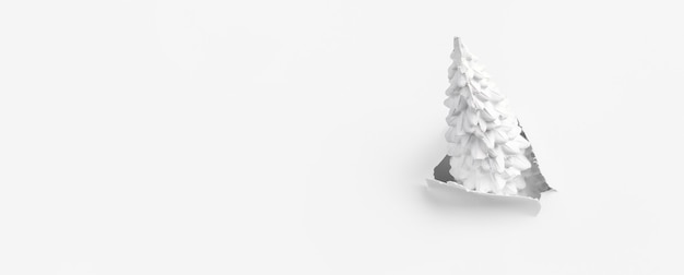 yeso, árbol de navidad, blanco