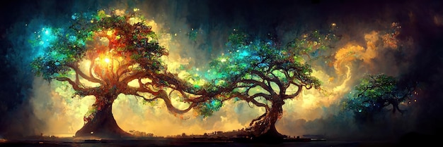 Yggdrasil da mitologia nórdica conhecida por ser a árvore da vida.