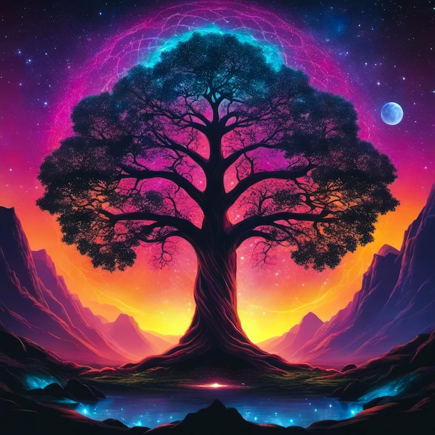 Yggdrasil la ilustración del árbol del mundo
