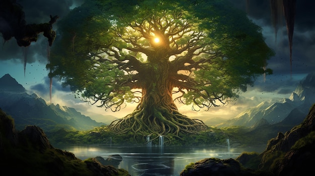 Yggdrasil de la mitología nórdica El árbol de la vida