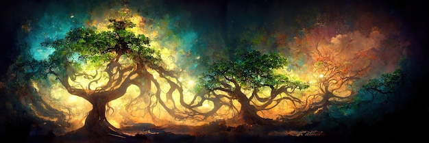 Yggdrasil de la mitología nórdica conocido por ser el árbol de la vida.
