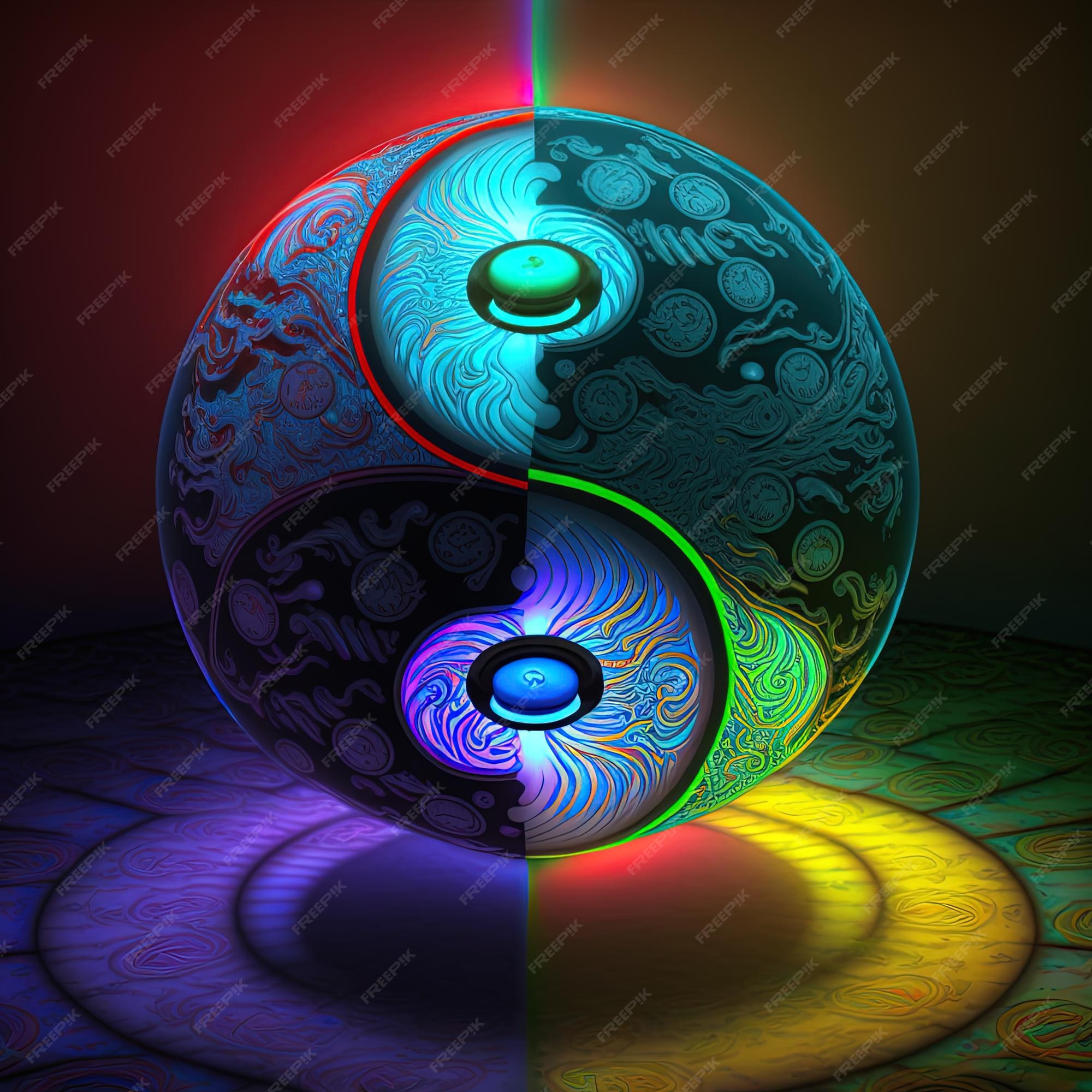 Yin y yang coloridos hechos de combinaciones de colores. símbolo de armonía | Foto Premium Yin y yang coloridos hechos de combinaciones de colores. símbolo de armonía | Foto Premium
