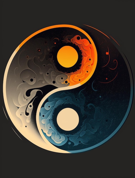 Yin yang é um símbolo de harmonia e equilíbrio generativo ai