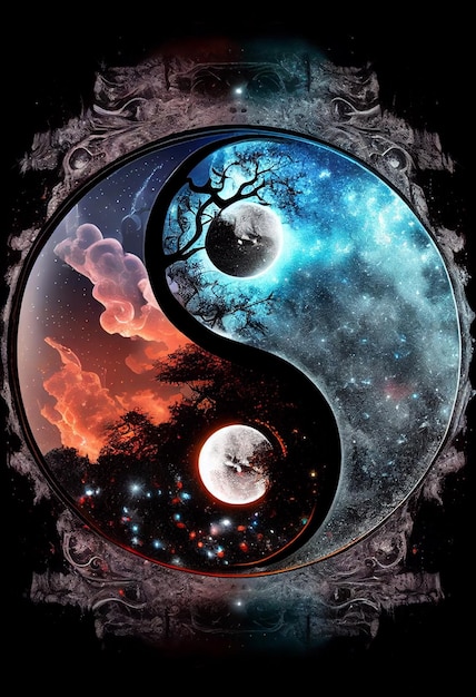 Foto el yin yang es un símbolo del universo.