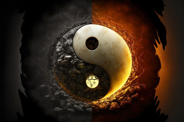 Yinyang es el símbolo del equilibrio entre la luz y la oscuridad.