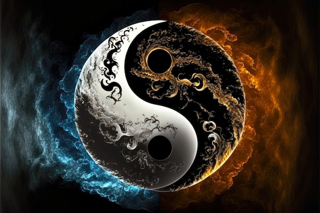 Yinyang es el símbolo de la unidad de la luz y la oscuridad.