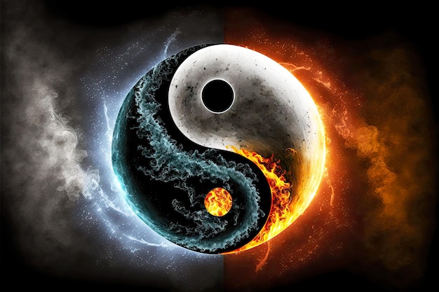 Yinyang symbolisiert das Gleichgewicht von dunklen und hellen Prinzipien