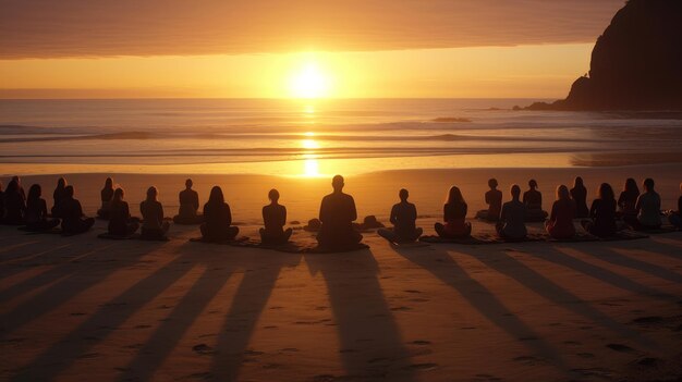 Foto yoga am meer