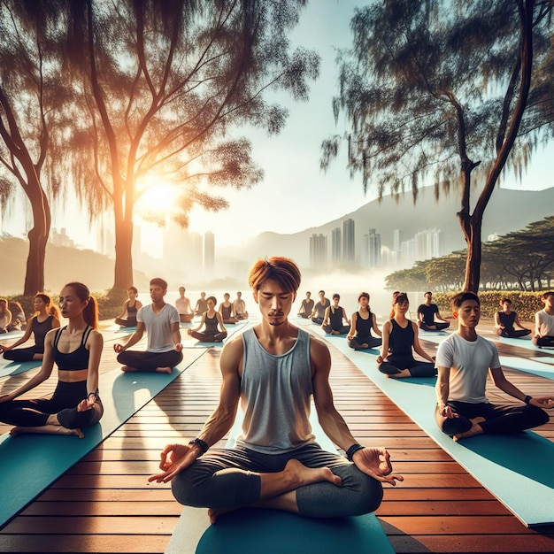 Foto yoga y gimnasia