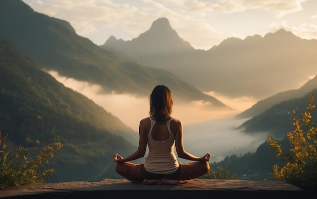 Yoga na natureza abraça a IA gerativa