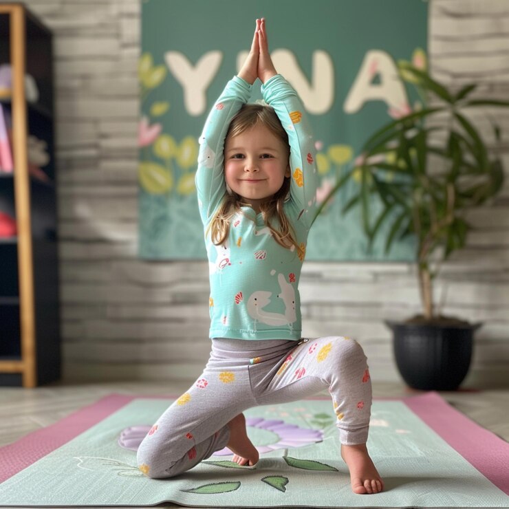 Yoga para niños en interiores