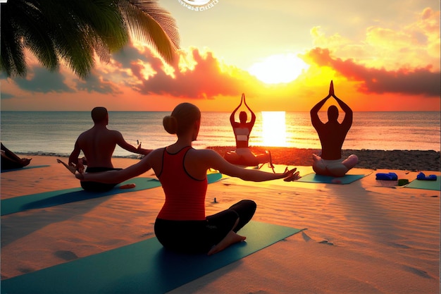 yoga en la playa