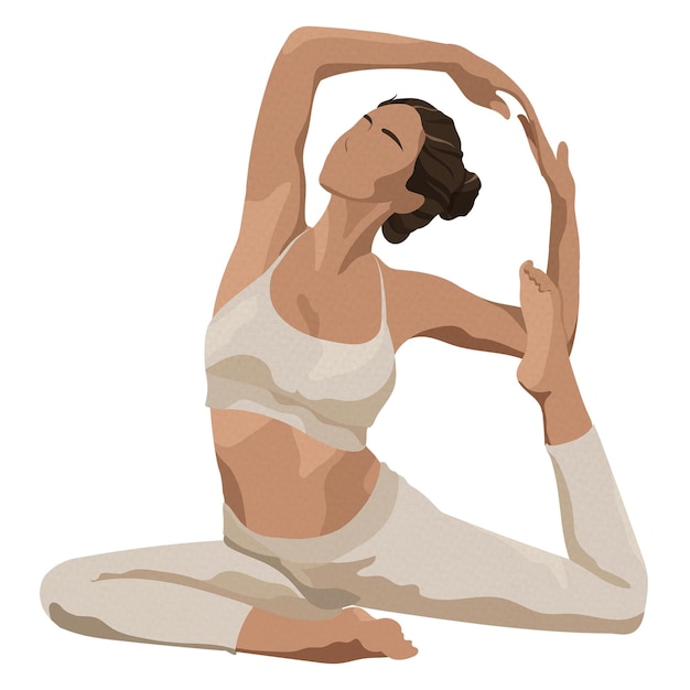 Yoga png Meerjungfrau-Pose-Aufkleber im minimalistischen Stil