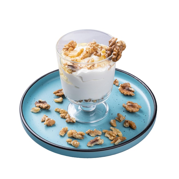 Yogur con miel y nueces