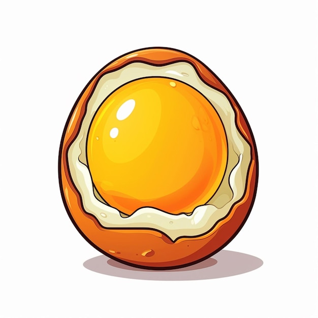 Yolk 2D-Cartoon-Vektorillustration auf weißem Hintergrund hi