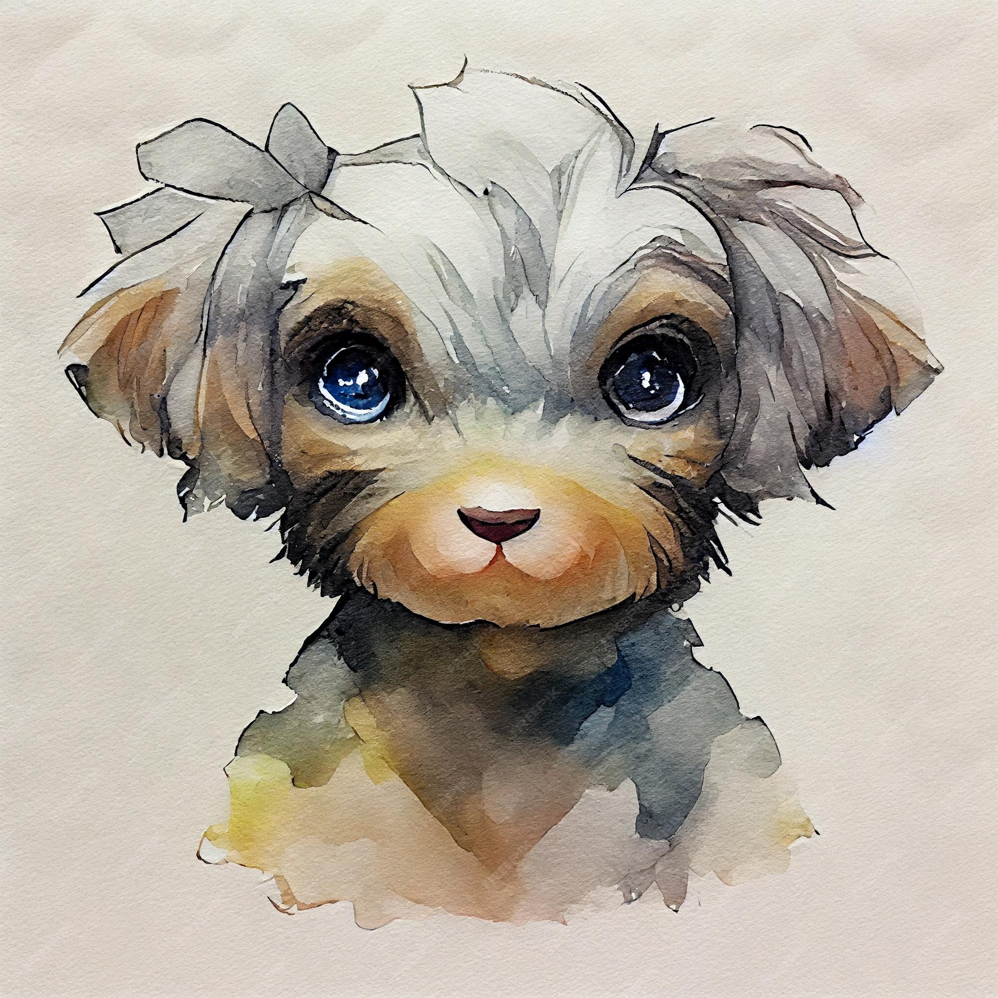 Pastor inglês velho. adorável cachorrinho. ilustração em aquarela com  manchas de cor. todas as raças de cães