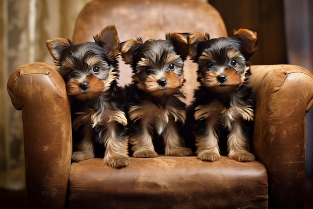 Yorkshire-Terrier-Hundewelpengruppe