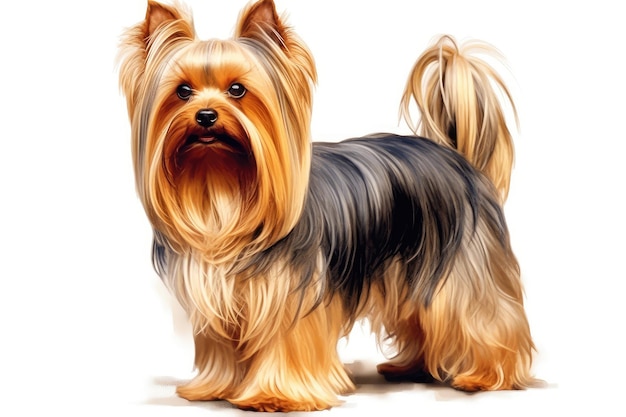 Yorkshire terrier perro ilustración creativa generativa ai