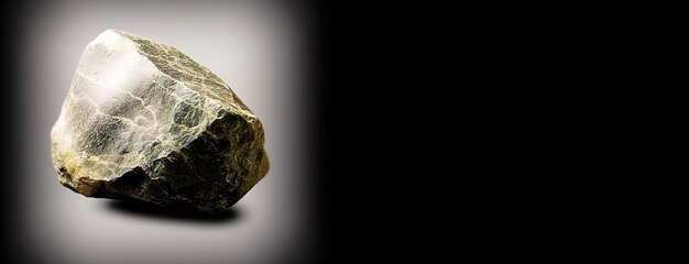 Yoshikawait fossiler Mineralstein Geologischer kristalliner Fossil Dunkler Hintergrund Nahaufnahme
