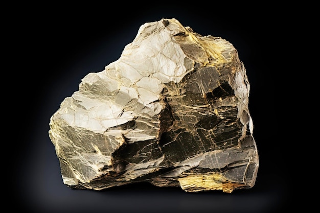 Yoshiokaite é uma pedra natural preciosa rara em um fundo preto gerado por IA