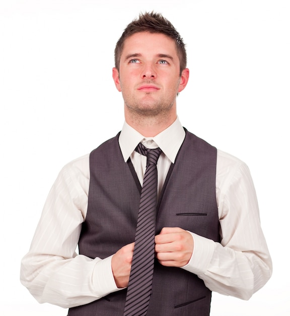 Young Businessman Dressing