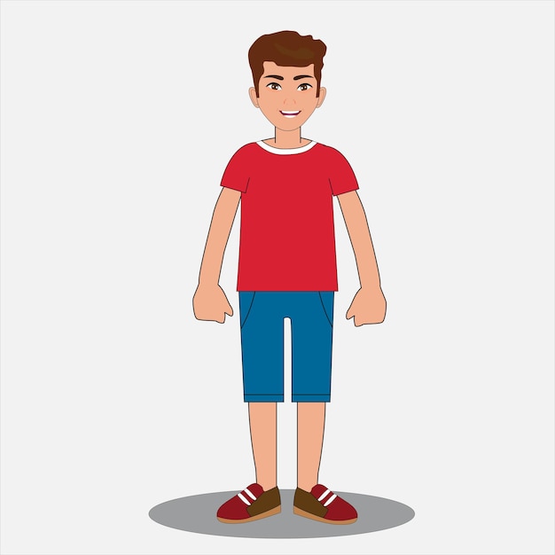 Young Man Charakter Design für 2D-Animation Vektor-Illustration Stil
