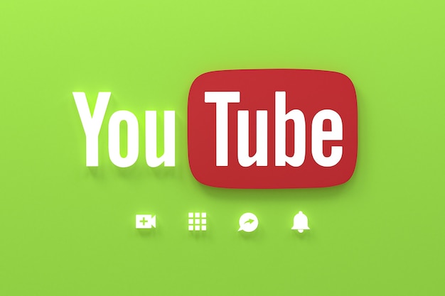 Youtube-Anwendung 3D-Social-Media-Symbole Logo 3D-Rendering