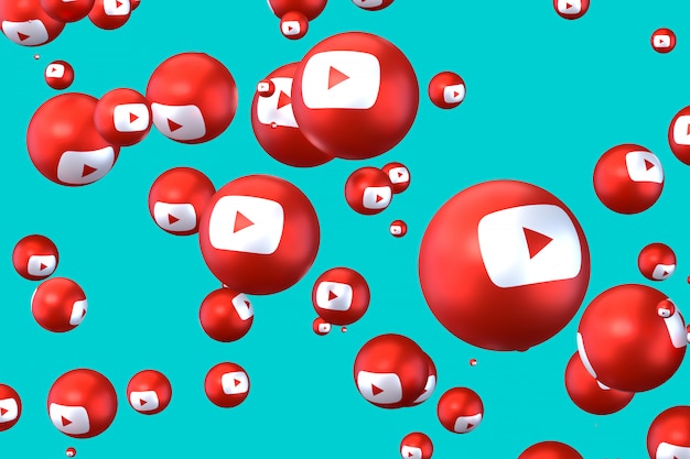 Youtube Emoji 3d rendern, Social Media Ballonsymbol