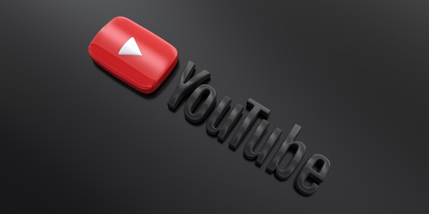 Youtube Logo 3D Hintergrund kostenloser Download