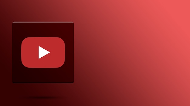 Youtube-Logo auf 3D-Plattform