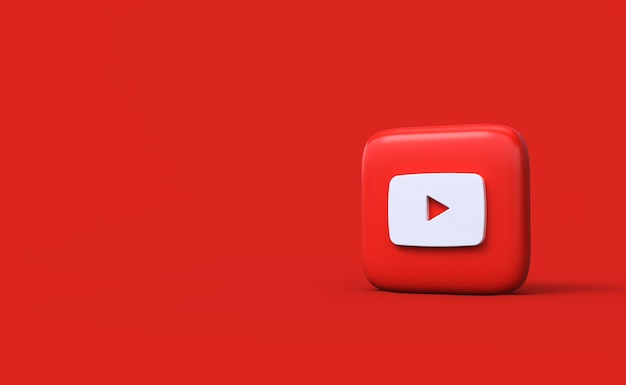 YouTube-Logo Video-Sharing-Dienst 3D-Rendering