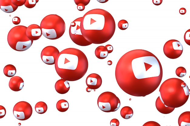 Youtube Reaktionen Emoji 3d rendern,