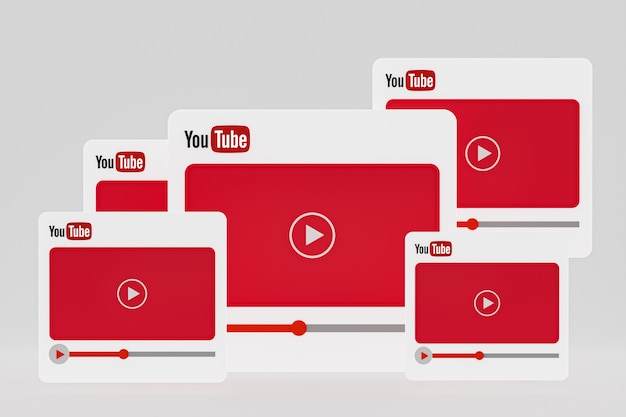 Youtube Video Player Design oder Video Media Player Oberfläche