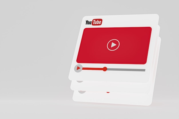 Youtube Video Player Design oder Video Media Player Oberfläche