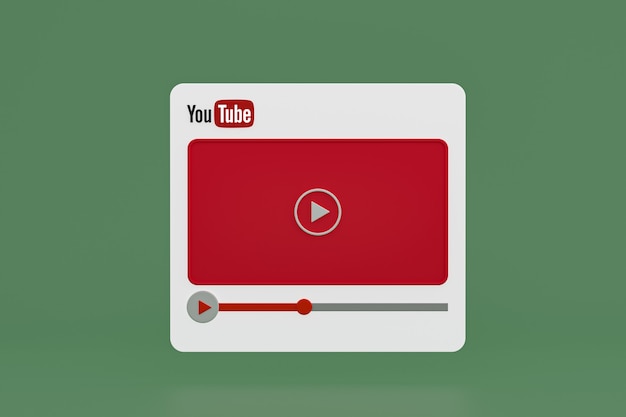 Youtube Video Player Design oder Video Media Player Oberfläche