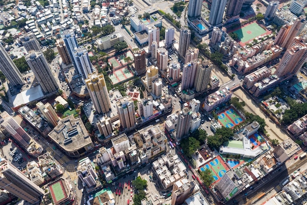 Yuen Long, Hong Kong 21 de outubro de 2018:- distrito residencial de Hong Kong