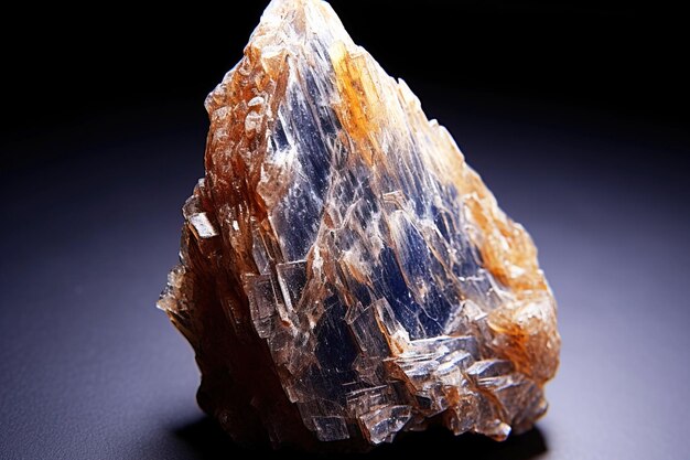 Yuksporite é uma pedra natural preciosa rara em um fundo preto gerado por IA