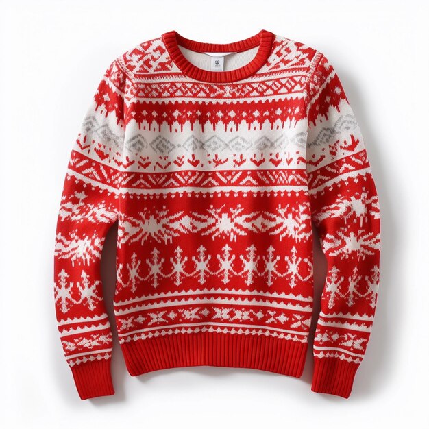 Foto yuletide elegance embracing the season in a long sleeve christmas sweater