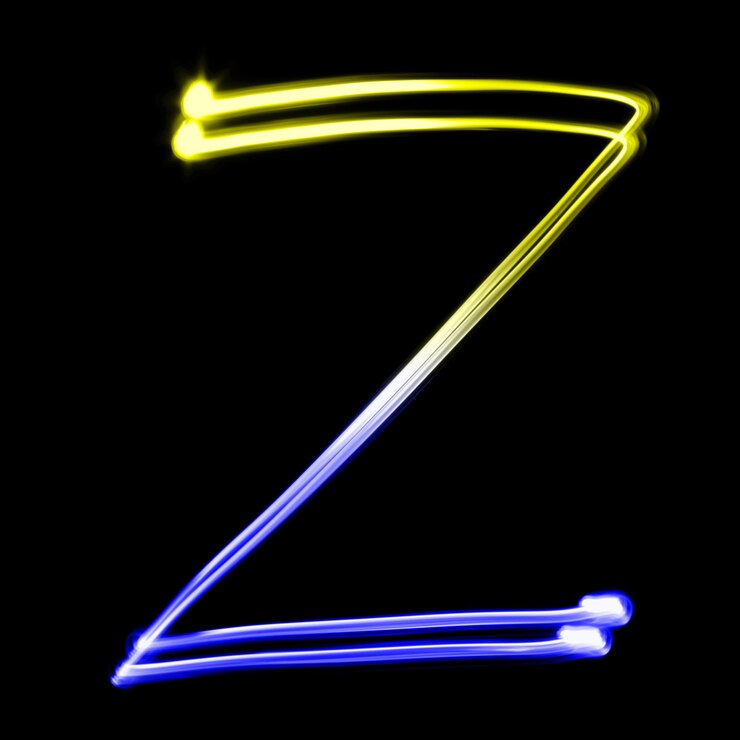 Foto z - creado por letras de colores claros