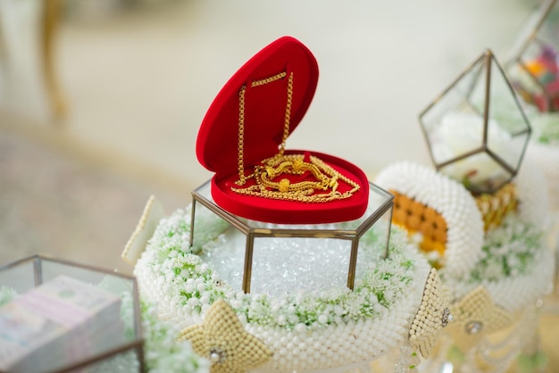 Zählen der Mitgift traditionelle thailändische Zeremonie