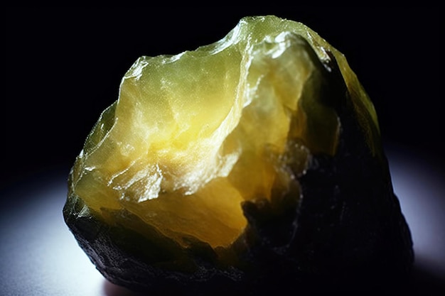 Zaherite pedra mineral fóssil fóssil cristalino geológico fundo escuro em close-up