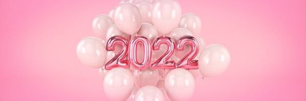 Zahlen für ein frohes neues Jahr 2022 Heliumballons Foliennummern Weihnachten 2022 Ballons