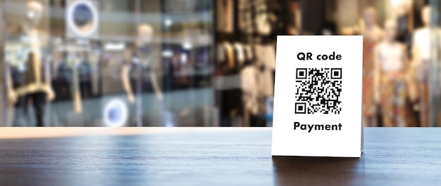 Foto zahlung qr-code für moblie qr-code-zahlung e-wallet digitales bezahlen ohne bargeldlose technologie zum bezahlen