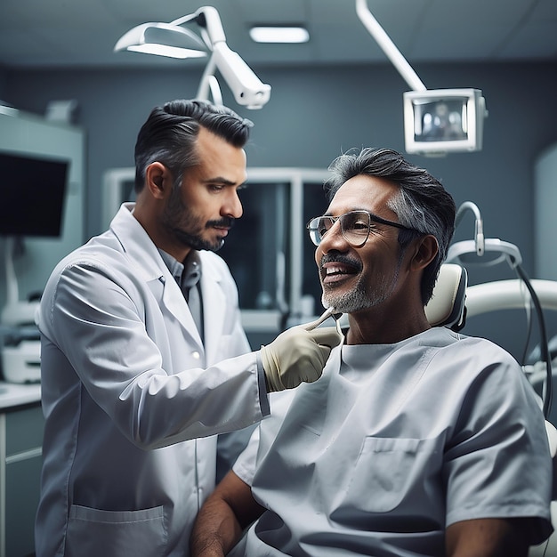 Zahnarzt im Prozess Zahnmedizinische Dienstleistungen Zahnarztpraxis Zahnbehandlung