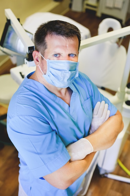 Foto zahnarzt in einer stomatologischen klinik