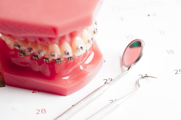 Zahnarztausrüstung, zahnärztliche Instrumente, Werkzeuge, die Zahnärzte für die zahnärztliche Behandlung verwenden